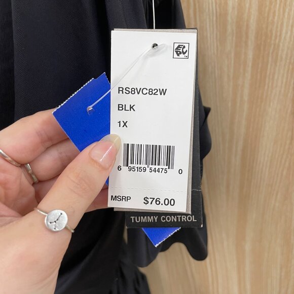 Kenneth Cole Black Bathing Suit Top Size 1X NWT - Picture 6 of 6